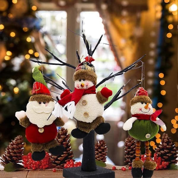 Julepynt, Xmas Hengende Plysjpynt, 6 STK[D]