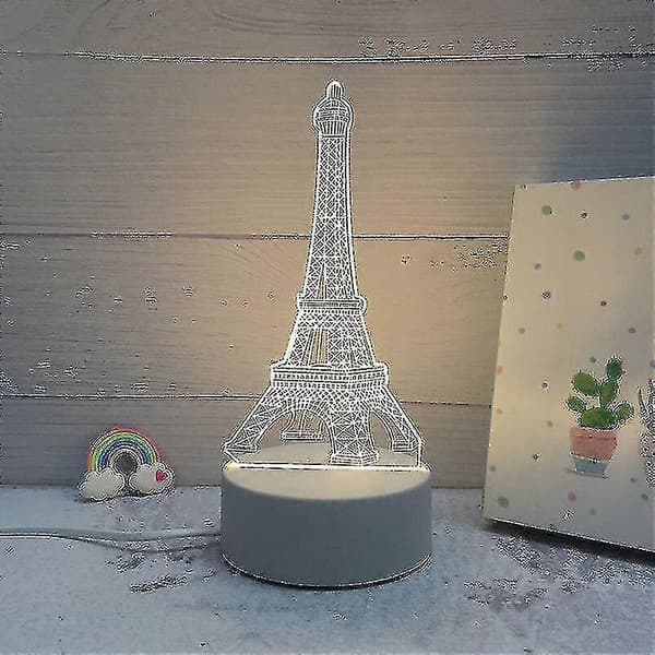 3D LED Lampe - Eiffeltårnet/YY[D]