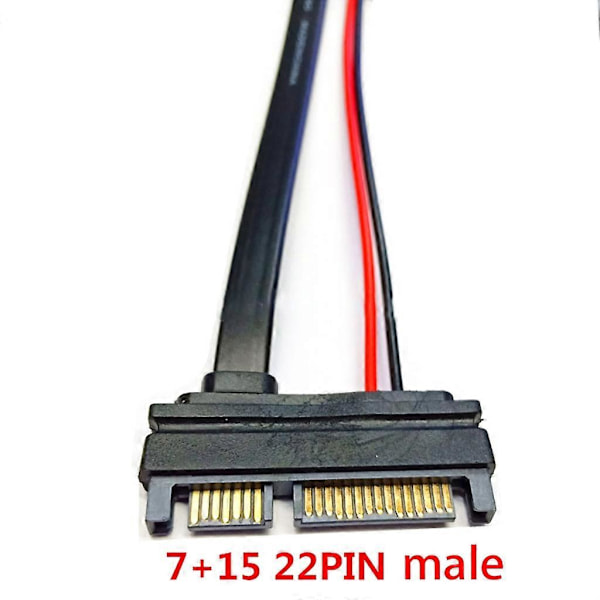 SATA 22-pins hann til 7+6 hunn kontaktkabel / 13-pins hann til 22-pins hunn ledning 13 Male to 22 Female