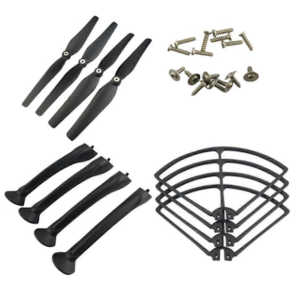 Sæt af Quadcopter Propeller Landing Gear Beskyttelsesring Til RC Model Drone Syma X8 X8C X8G X8HW Dele Hvid Black