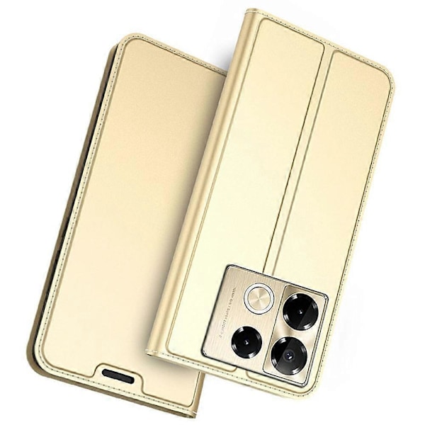 For Infinix Note 40 Pro+ Etui i PU Læder med Kortlomme Stativ Magnetisk Lukning Multicolor Style D