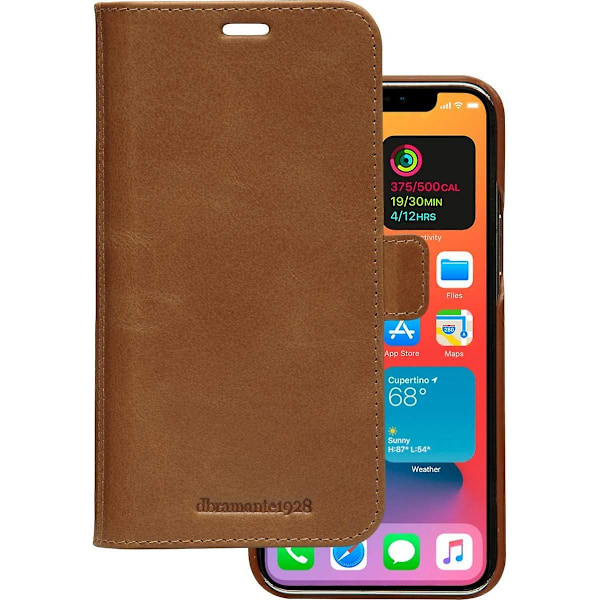 Plånboksfodral i äkta läder för iPhone X/Xs/Xs Max/XR/11/11 Pro brun/svart