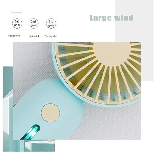 Kädessä pidettävät tuulettimet Lataus Pieni tuuletin Kannettava tasku Kannettava pieni tuuletin[D] Mint Green
