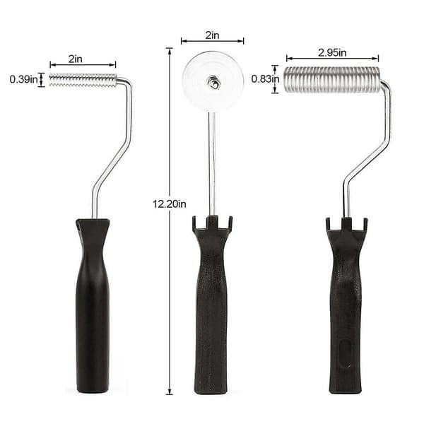 3 stk. Paddelrulle Sæt Boble Glasfiber Laminering til Form Harpiks Komposit Badekar Reparation[D]
