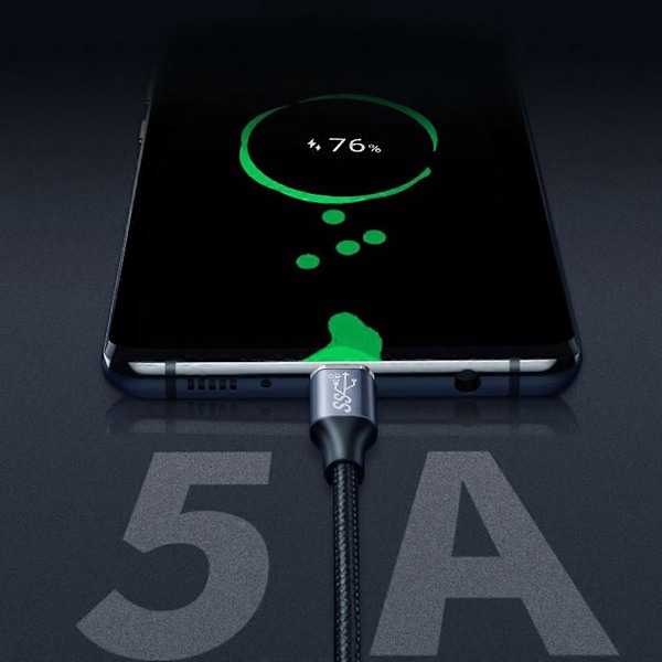 100W USB-C 3.1 Han till Hona Videokabel, Typ-C Förlängningskabel för Datatransfer 1.5m