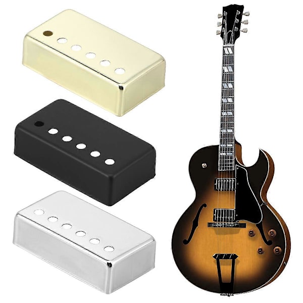 Gitarr Pickup Skydd Elgitarr Dubbelspole Pickup Ersättning Svart 2Set[D] Black 2pcs