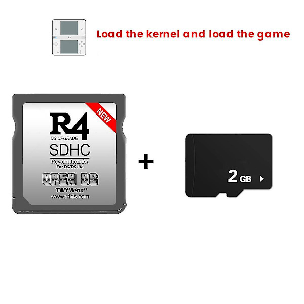 R4 Card SDHC Dual Core til Nintendo DS Lite - Ny OpenDS TWYMenu++ Flash Card