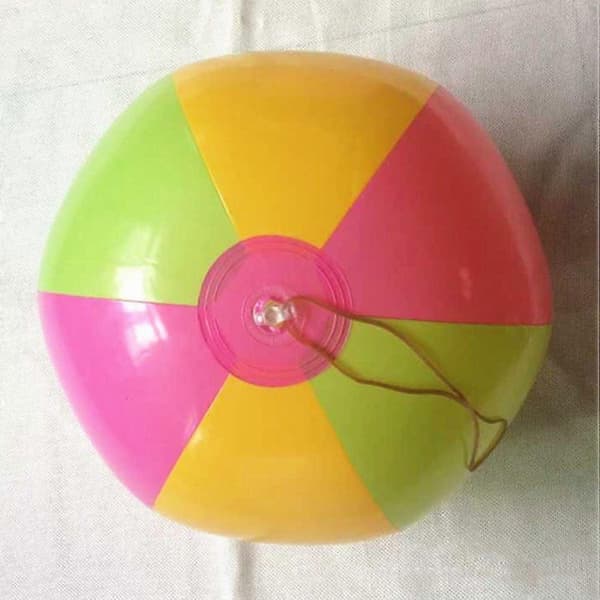 5 stk. Oppustelige 8\" seksfarvede PVC-panel strandbolde poollegetøj [WSY]