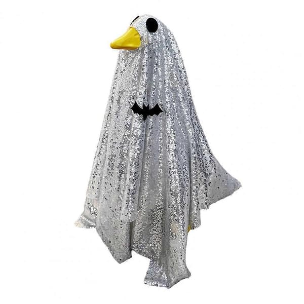 Halloween-aaveaiheinen asusetti hanhipatsaalle ulkopihan lomakoristeeksi (D)
