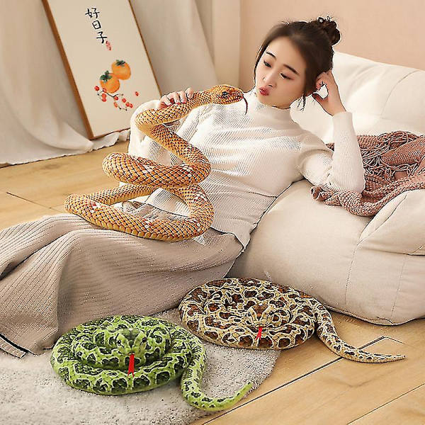 Kjempe Python Plysjdyr Leke [D] yellow