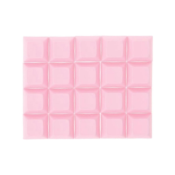 20 st DSA-profil 1U 1X Ograverade PBT Blanka Tangentbordsknappar för Mekaniskt Tangentbord Pink
