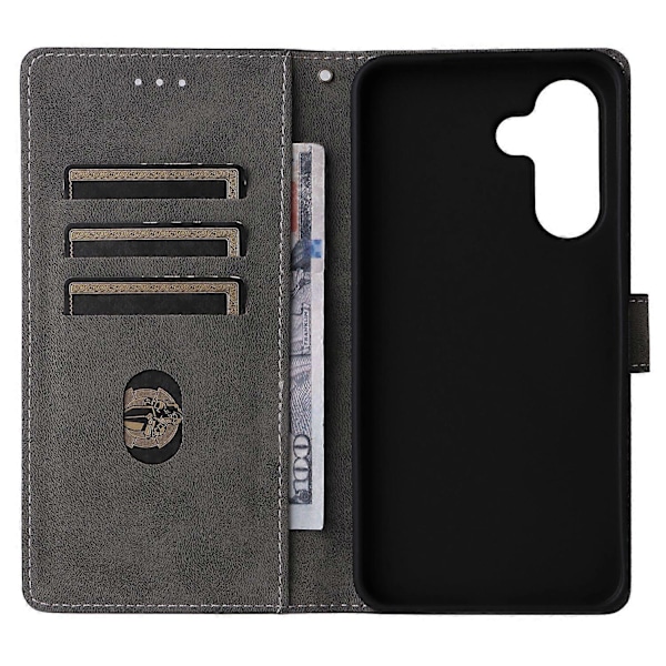 Til Samsung Galaxy A56 5G Wallet Case RFID-blokering PU Læder Cover Stativ View -[D] Multicolor Green
