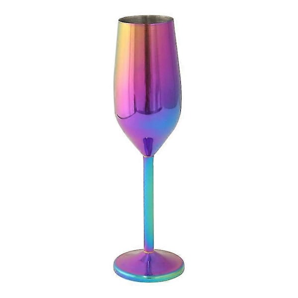 Samppanjalasit, ruostumattomasta teräksestä valmistetut samppanjalasit, ihanteelliset isänpäivään, häihin, juhliin ja vuosipäivään -D[D] dazzling color