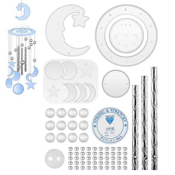 1 Set Vindspel Silikonformar DIY Vindspel Epoxihartsform Vindspel DIY Kit[D]