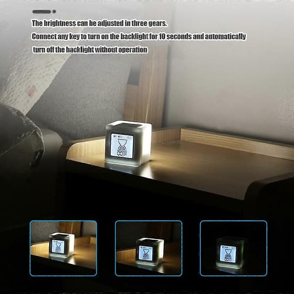 Cube LED Timer Køkken Madlavning Læring Timeglas Timer Glødende Natlys Nedtælling Arbejde Træning Tidsstyring Ur[D]