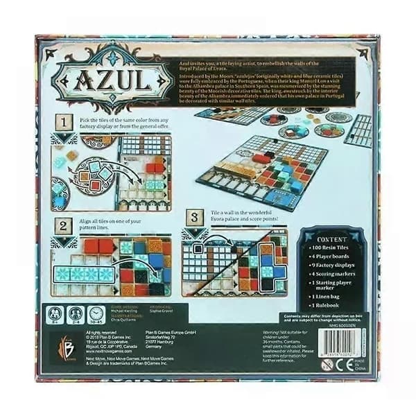Azul lautapeli, uusi ja sinetöity, 2-4 pelaajaa [D] style5261