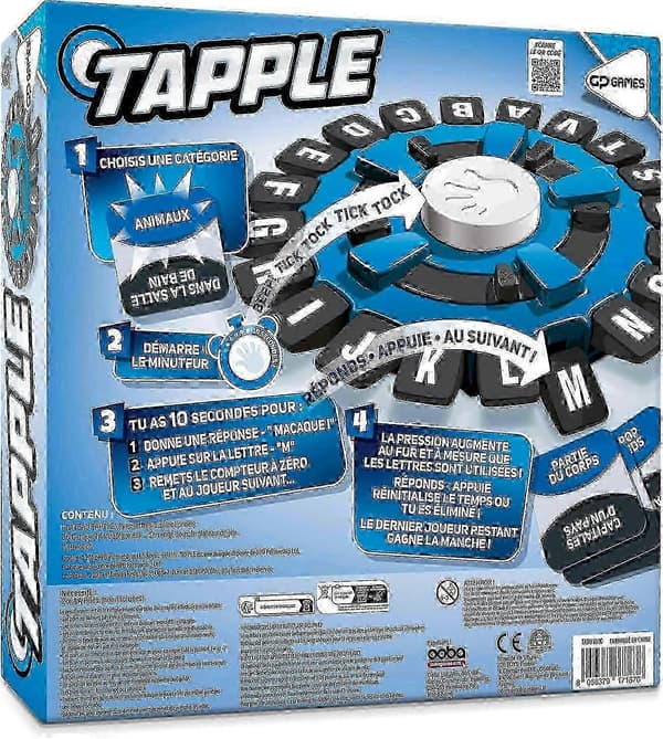 TAP01 Elektronisk Ordlek för Snabba Reflexer, 2 till 8 Spelare, Åldersintervall 8+[D]