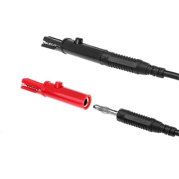 2 st Alligatorklämmor med Knapp Plast Terminal Testklämmor för Multimeter[D]