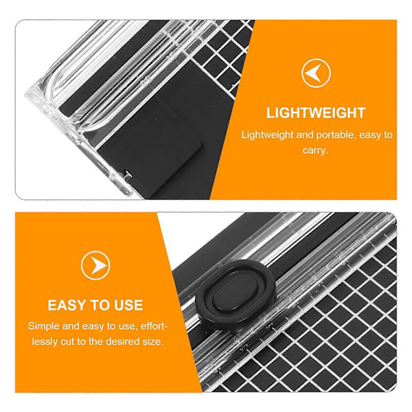 Papirkutterbrett Praktisk Papirkutter Usynlig Papirkutter Scrapbooking Papirkutter Bilder Kutter Håndverk Papirkutter[D] Black 8X6.5X0.25cm