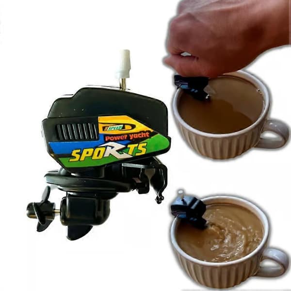 Mini bådmotorformet kafferører, drikkeblander til hjemmekøkken og bar (D)