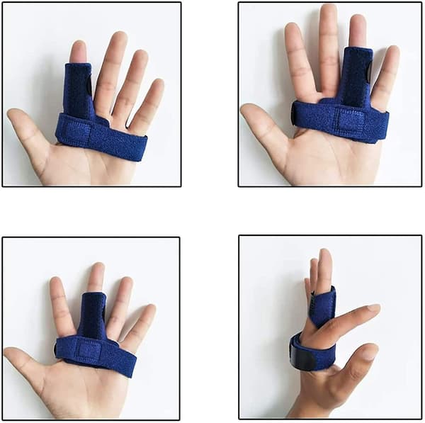 Fingerskena, justerbart fingerstöd med fästtejp för lindring av finger[D]