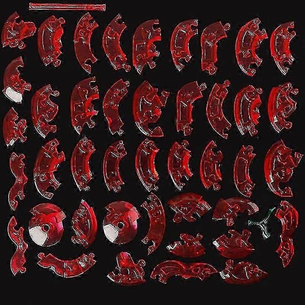 Kristalläpple Stereoskopisk 3d-pussel Spatialt Tänkande Belysning Montering Demontering Äpple. Julklapp[D] Red A1