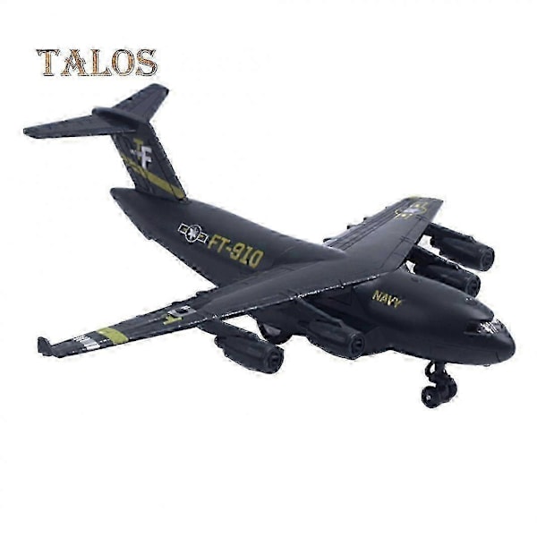 TH Transportfly Pull-back Lys Lyd Flymodel Uddannelseslegetøj[D] black