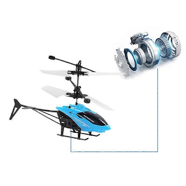 Helikopter LED Blinkande Ljus Infraröd Induktion Drönare Barnleksaker Flygplan USB Laddning Fjärrkontroll Leksak Pojkpresent