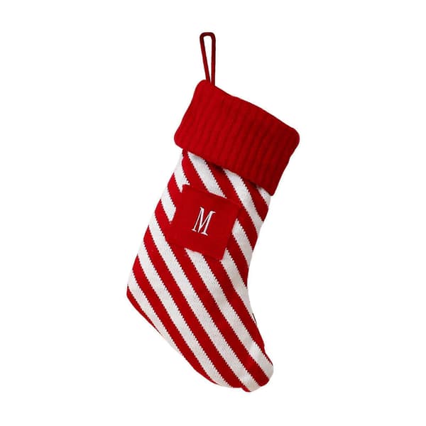 Stickad Julstrumpa Hängande Presentpåse Dekoration Vägg Vinterträd [D] M Sign