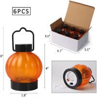 6-pak Halloween LED Natlys Halloween Græskarlys Batteri