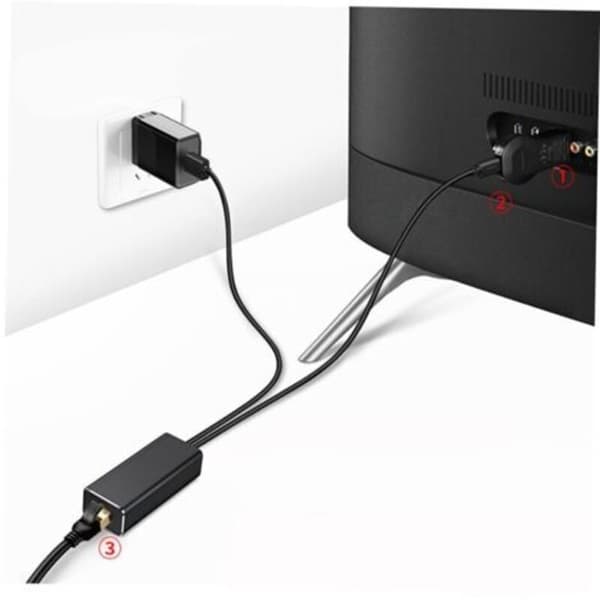 Mikro-USB til Ethernet-adapter Mbps for TV Stick og strømming, stabilt nettverk, ingen bufring, bærbart tilbehør (D)