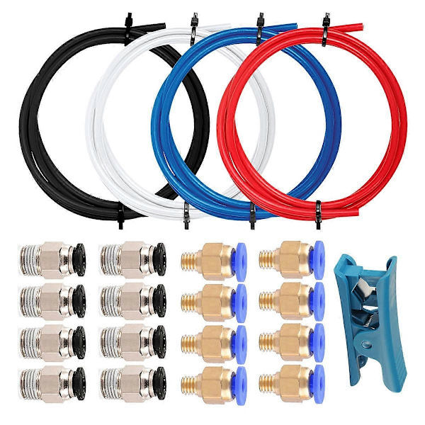 4M Bowden-slang PTFE-rör med PC4-M6 och PC4-M10 pneumatiska kopplingar PTFE-rörsax för 1,75 mm F