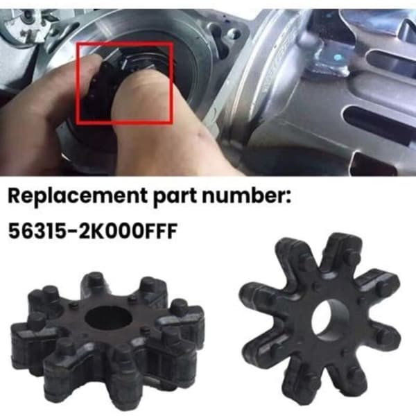 Dele til ratstammekobling 563152K000FFF, ratstammemotorkobling, bildele motorkobling, plastikbuffer (D)