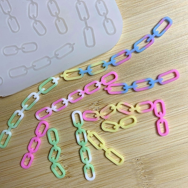 Resin Fyldform Kædeform Håndlavet Epoxy Resin Fyldform Silikoneform[D]