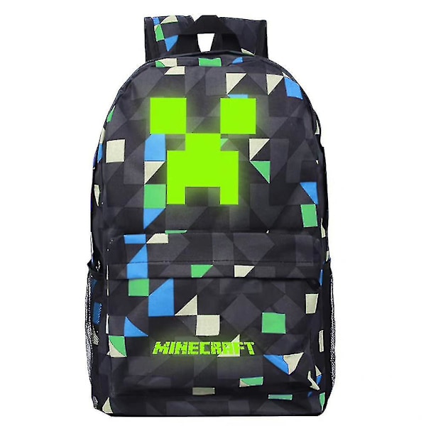 Minecraft Heijastava Reppu Suurikokoinen Reppu Opiskelijan Käsilaukku Matka Koululaukku Lahja {D}
