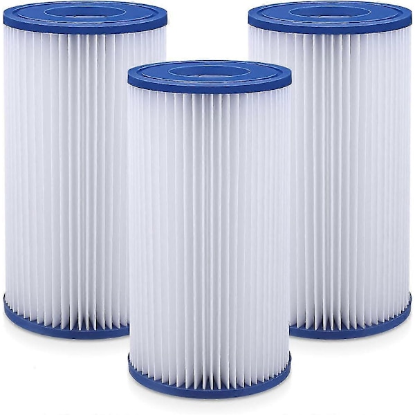 Pool Filter Udskiftning Type A/C, Kompatibel med Intex 29000/29002/59900, Passer Perfekt til Bestway Type III Pool Filter Patron #58012Ea[D]