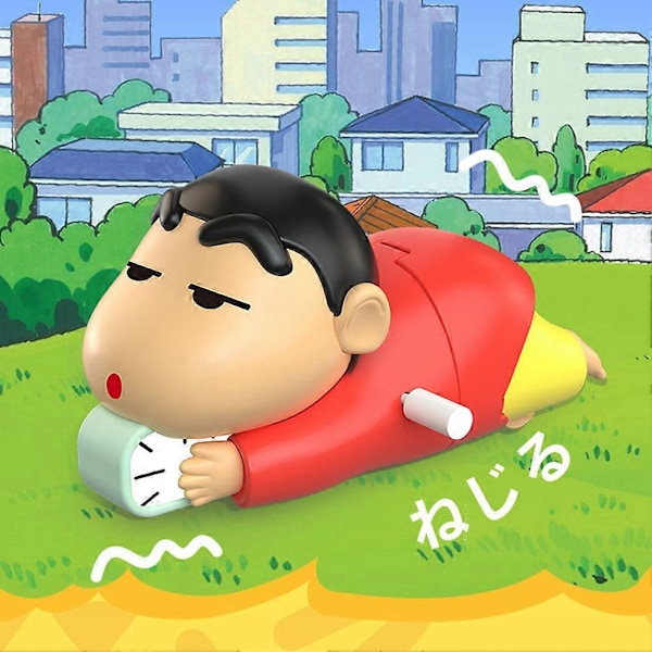 Mini Flytbare Shinchan Legetøj Tegneserie Anime Figur Optrækslegetøj til Børn og Voksne[D] Red