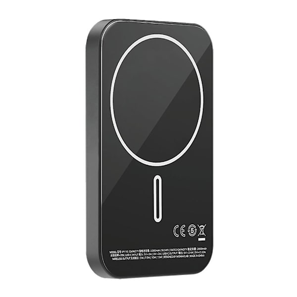 MOMAX Q.MAG X Metall Magnetisk Trådlös Laddare 5000mAh Mobiltelefon Powerbank Kompatibel med MagSafe,
