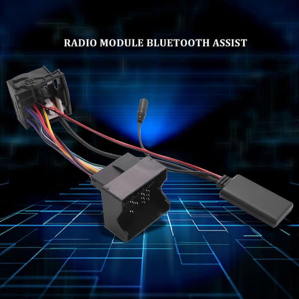 Bil Bluetooth 5.0 Aux Kabel Mikrofon Håndfri Mobiltelefon Gratis Samtaleadapter for C2 C5 RD4[D] Black