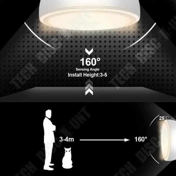E27 LED-pære 12W Bevegelsessensor Varmhvit Innendørs Lyspære[D]