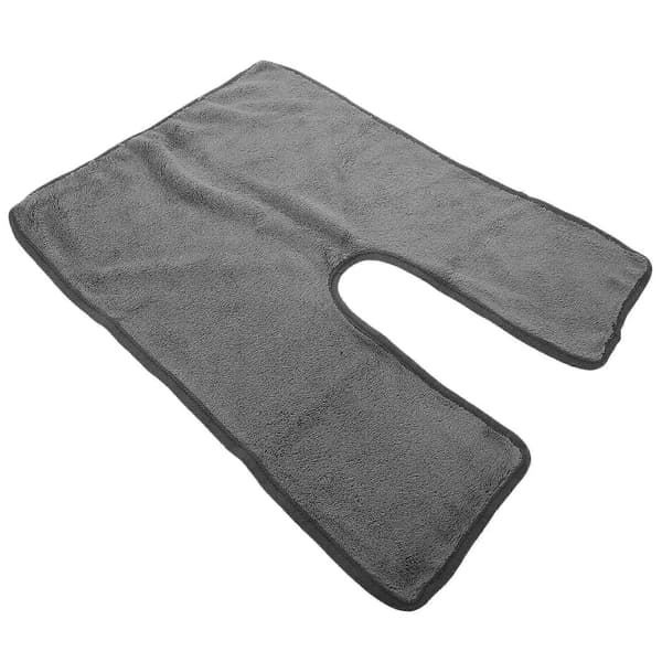 Hårhåndklæde Hurtigtørrende Koralfleece Rektangulær Stil til Kvinder Badebrug 1 stk.[D] Dark Grey 50.00X36.00X0.50CM