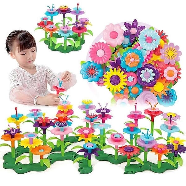 224 stk./sæt Børns Intellektuelle Udvikling DIY Samling Blomsterarrangement Legetøj[D] Not Specified