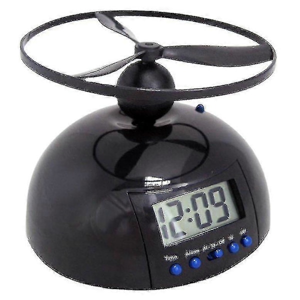 Flygande väckarklocka med LED-display, digital väckarklocka, snooze-funktion, flygande helikopterpropeller