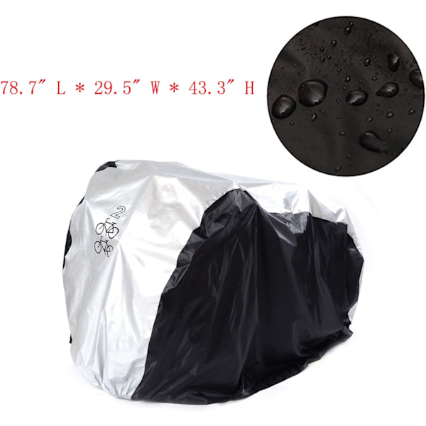 Sykkeltrekk for 2 sykler 190T Nylon Vanntett Sykkeltrekk Dobbelt 2 Sykkel Sykkel Scooter