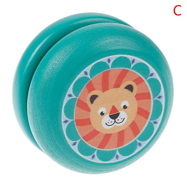 Trä Yoyo Leksaker Djurtryck Barn Yoyo Boll Trä Barn Yoyo Leksaker För Barn[D] C 1pcs