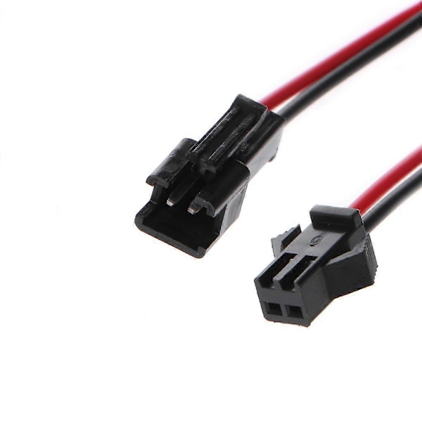 10 Par JST SM 2-pins Han-kontakt for LED-stripe Lys Black
