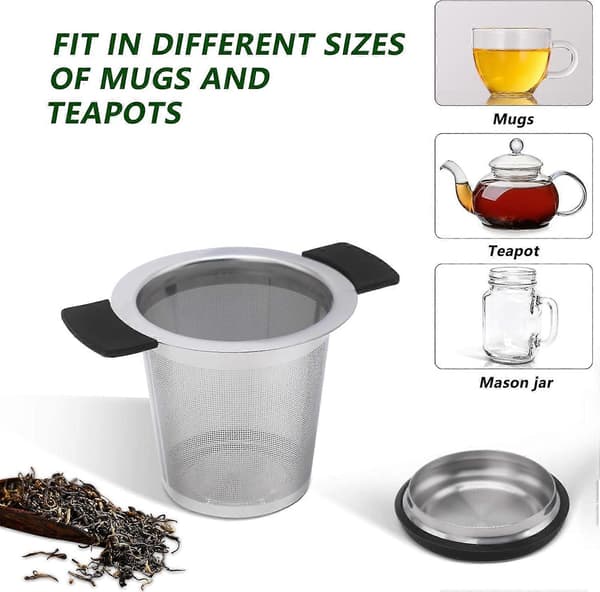 Te-infuser, te-sil i rustfritt stål, premium te-diffusorer for løs te, tebrygger, te-infusere for løs te, tekule for te Fl[D]