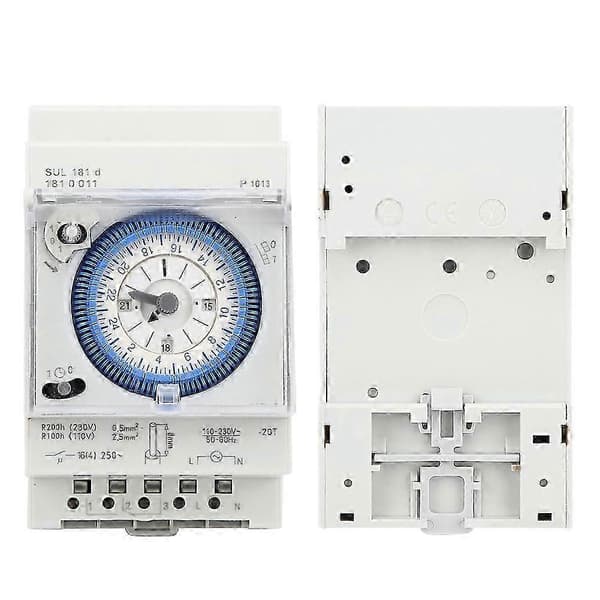 SUL181D Mekanisk Timer 15 Minutter 24 Timer Timer Tidsbryter Relé 250VAC 16A[D]