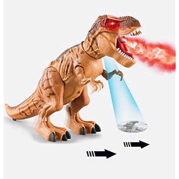 AOOPOO Dinosaurie Leksaker för Barn 3-5 År Gamla Pojkar Flickor LED Ljus Upp Gå och Rytande Realistisk T-Rex Dinosaurie Leksak med Glödande Ögon Projektion Spray