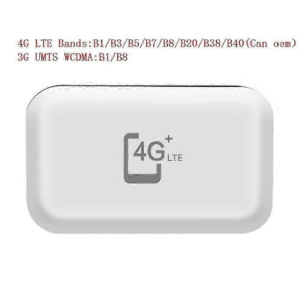 4G LTE MiFi 150 Mbps Mobil WiFi-ruter E5576-320 Bærbar 1500 mAh Batteri Mini WiFi-ruter Støtter 10 Brukere - Hvit